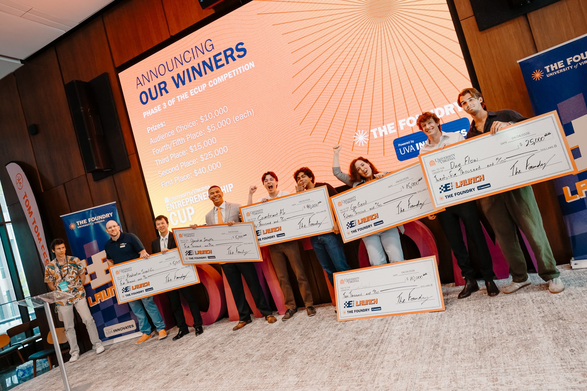 The award ceremony at the E-Cup 2026 finals